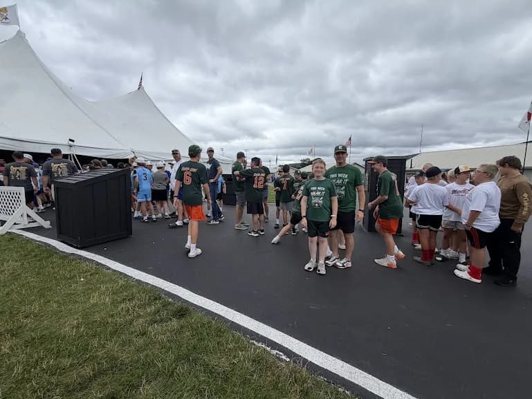 The Hurricanes gathered under their tent on opening day