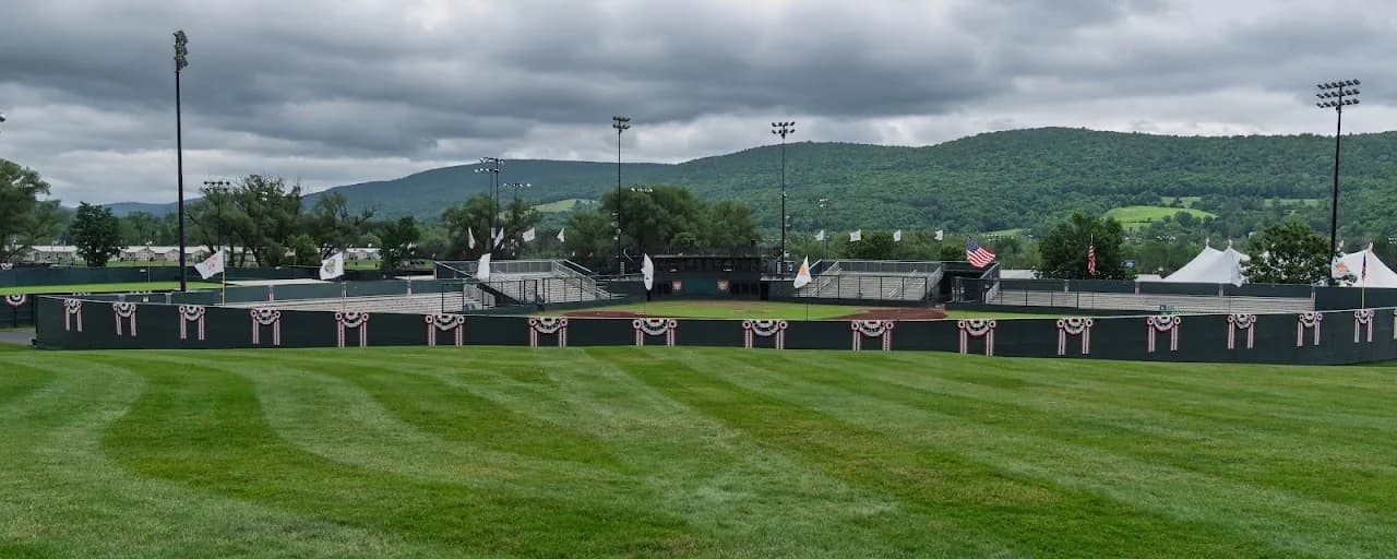 A game under way on the field at Cooperstown Dreams Park